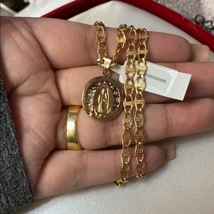 18k gold filled Virgin Mary set